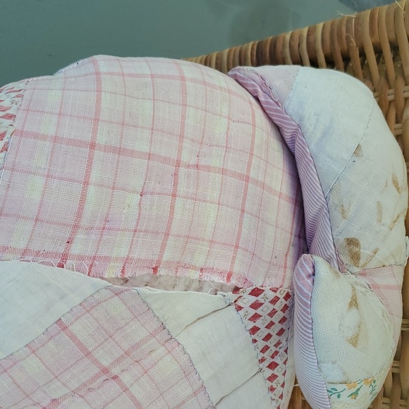 VINTAGE Handmade Patchwork cat  Pillow - Picture 7 of 9